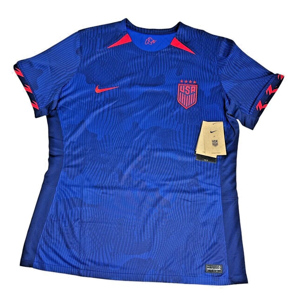 Nike USA Women's Away Soccer Jersey‎ Dri-FIT Slim Fit - Blue, Size XL - Picture 8 of 12